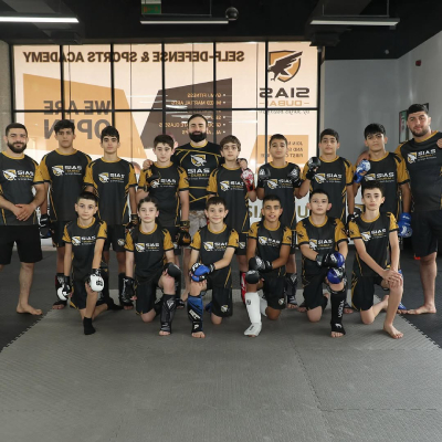 Group photo of Armenian youth MMA athletes, including Mark Ghambaryan, at SIAS Dubai camp preparing for the IMMAF World Youth MMA Championship 2025 in Al Ain